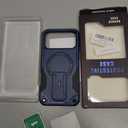 Goton for iPhone 17 Pro Max Case with Privacy Tempered Glass Screen Protector & Camera Lens Protector, Compatible with MagSafe, Invisible Kickstand, Shockproof Phone Cover, Blue