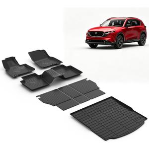 Floor Mats & Cargo Liner with Backrest Mats for 2026 Mazda CX-5 All Weather Car Mats Mazda CX5 Floor Mats Accessories