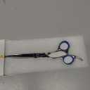 Hair Cutting Scissors for Left Hand, ULG Left-Handed Professional Hair Scissors 6.5-Inch Razor Edge Barber Shears for Salon and Home Hair Cutting Made of Japanese Stainless Steel, Blue Fingerhole Ring