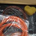 Collapsible Fishing Basket Trap Set with Reinforced Wire Mesh, Heavy-Duty Orange Tether Line, Float & Bait Accessories Kit for Minnows, Crab, Shrimp & Crayfish, 18" to 24"