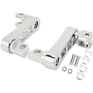 Generic Motorcycle Foot Pegs Bracket, Adjustable Highway Foot Pegs Extension Brackets, Passenger Highway FootPegs Male Mount Foot Peg Clamp Support Extensions Bracket (Plated), Genericuz9xn2bwm4-12