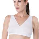 Elita Women's Soft Cotton Crossover Bra | Everyday Comfort (White) 32