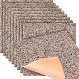 Feather Peel and Stick Carpet Tiles, Attached Cushion, Easy DIY Install, Soft Residential Carpet, American Made, Seamless Appearance, Plush (10 Tiles - 22.5 Square Feet) (Soar, 18x18)