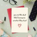 4 x Funny Father's Day Card, Fathers Day Gift, Happy Birthday Card