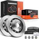A-Premium 13.86 inch (352mm) Front Vented Disc Brake Rotors + Ceramic Pads Kit Compatible with Select Ford and Lincoln Models - Explorer/Taurus/MKT/Flex 2013-2019, MKS, Police Interceptor Sedan, 6-PC