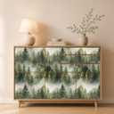 Forest Style Removable Self-Adhesive Wallpaper for Bedroom & Living Room Decor 17.7×118 Inch,Waterproof Wall Covering for Accent Walls, Apartment, Nursery