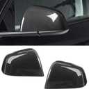 Jaronx Compatible with Tesla Model Y Mirror Cap 2020 2021 2022 2023 2024, Left Driver+Right Side Passenger Rear View Mirror Cover Cap Replacement for Tesla Model Y Accessories (Carbon Fiber)