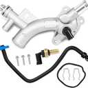AUTOBABA 902-846 Upgraded Aluminum Engine Coolant Housing Water Outlet with Hose Compatible with Chevy Cruze 2011-2015, Sonic 2012-2020, Trax Buick Encore 2013-2019 1.4L Replace# 25193922 55565334