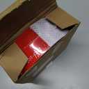 2" X 100FT DOT-C2 Reflective Tape -6" Red x 6" White Waterproof Reflector Conspicuity Tape - Safety Sticker Strips for Trailers, Cars, Trucks, Warning Tape Automotive Accessories