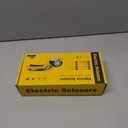 4V Cordless Electric Scissors, Quick Cutting LED Light & Safety Lock, 2-Blade Rotary Cutter for Cardboard, Fabric, Carpet, Leather, Rechargeable with Storage Box (Yellow)