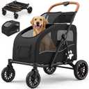 Dog Stroller for Large Dogs(up to 110lbs), Foldable Pet Stroller with Detachable & Collapsible Cabin, Dog Stroller for 2 Dogs or Multiple Cats, Spacious Dog Wagon for Large Dog & Medium Dog 20+ lbs