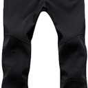 HYCOPROT Men's Snow Ski Pants Waterproof Softshell Outdoor Fleece Lined Snowboard Hiking Pants with Belt (34 Regular, Black)