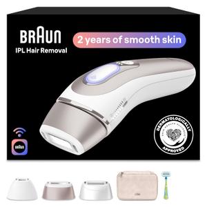 Braun Smart IPL, Skin iExpert Pro 7, VOGUE's Best Hair Removal Device, IPL Hair Removal for Women and Men, Permanent Laser Hair Reduction At-Home, World's 1st Smart App, 3 Heads, IPL7243