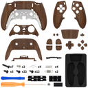 EXTREMERATE CUSTOM REPLACEMENT FULL SET SHELLS WITH BUTTONS FOR PS5 EDGE CONTROLLER - WOOD GRAIN - QRHEGS002