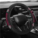 Leather Steering Wheel Cover, Black (for SANYSU)