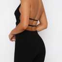 Women Y2k Polka Dots Halter Tank Tops Cute High Mock Neck Backless Cami Sexy Open Back Camisole Going Out Tops (Black)