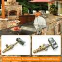 Chrome Knob Dial for Gas Control Valve, Fit for D-Shape Valve Stem Design Gas Control Valve Stove Range Oven Griddle Char Broiler - Replacement for Gas Stove Range Knobs (10 Pack)