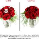 Noble Rose Ring Box - Flower Heart Engagement Ring Box for Proposal Ring, Ceremony, Wedding or Special Occasions (Red)