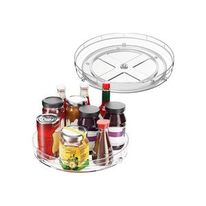 Pack Lazy Susan Organizer, 9.5" Lazy Susan Turntable Spice Rack for Cabinet, Refrigerator Organizer and Storage for Pantry, Closet, Countertop, Non-Skid Fridge Organizers