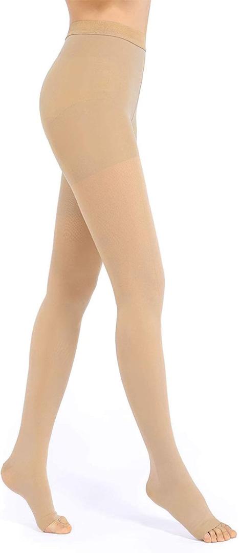 Medical Compression Pantyhose for Women & Men, 20-30mmHg Compression Stockings (X-Large)
