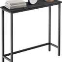 HollyHOME Narrow Console Table, 29.5" Slim Entryway Table, Sofa Stand, Hallway Shelf for Hallway, Bedroom, Living Room, Foyer, Black