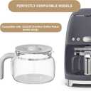 10 Cup Coffee Maker Carafe Replacement Pot Compatible with DCGC01 Overflow Coffee Maker DCF02 DCG01