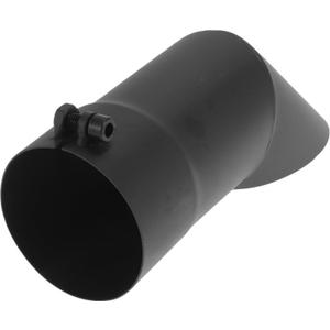Motoforti 3.1 Inch ID Inlet Turn Down Exhaust Tip Surface Blasting Mandrel Bend Elbow Tube 9.1inch Overall Length Suitalbe for 3.1" OD Tailpipes Black