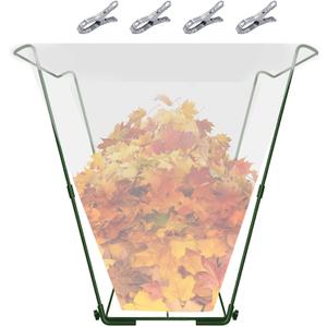 Jayhalo Trash Bag Holder, Outdoor Metal Leaf Bag Holder Stand 30-45 Gal, Portable Garbage Bag Holder Frame for Garden Camping Portable Trash Can, Leaf Bag Holds Disposable Bags, Freestanding Design