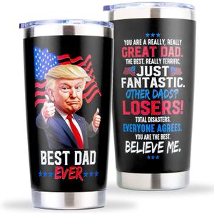 Gifts for Dad from Daughter, Son, Kids - Cool Birthday, Fathers Day, Christmas Gifts for Dad - Best Dad Ever Gift - Funny Dads Cup Tumbler Mug for Men, 20 oz Insulated Stainless Steel