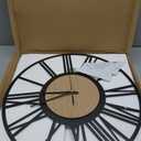 20inch/50cm Large Wall Clocks for Living Room Decor,Bedroom,Battery Operated,Metal,Decorative,Analog,Silent,Non Ticking Big Wall Clock(Wooden Roman Numerals, 20 inches)