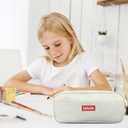 3 x Pencil Case Large Capacity pencil pouch cute pencil case stationery supplies pencil bags School Supplies for Student Teen Girs Boys (white)