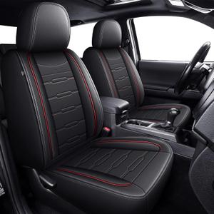 Seat Covers Fit for Tacoma:2024 2025 2026 - Full Set Car Seat Covers Compatible with Toyota Tacoma - Truck Pickup Double/Crew Cab SR SR5 TRD Sport TRD Off-Road PreRunner Trims (5 Seats,Redline)