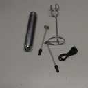 Maestri House Rechargeable Milk Frother with Stepless Speed Control, LunaFro 2.0 Handheld Electric Foam Maker Waterproof Drink Mixer Foamer for Lattes, Cappuccino (Black)