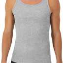 Hanes Men's Moisture-Wicking Ribbed, Lightweight Cotton Tank Undershirts, 6-Pack, Black/Grey Assorted 6-pack, 3X-Large
