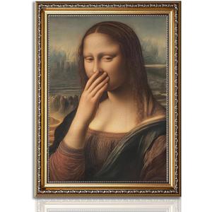4 x SXHANJXT Funny Stinky Face Bathroom Canvas Wall Art Unframed