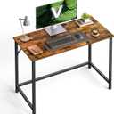 VASAGLE Computer Desk, Gaming Desk, Home Office Desk, for Small Spaces, 19.7 x 39.4 x 29.9 Inches, Industrial Style, Metal Frame, Rustic Brown and Black ULWD41X
