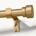Lootkell Modern Gold Curtain Rods for Windows 28 to 48 Inches Adjustable Length Heavy Duty 1" Diameter Window Curtain Rod with Decorative Finials for Outdoor Bedroom Kitchen Living Room