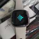 Fitbit Sense 2 Advanced Health and Fitness Smartwatch with Tools to Manage Stress and Sleep, ECG App, SpO2, 24/7 Heart Rate and GPS, Lunar White/Platinum, One Size (S & L Bands Included)