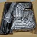 Corner Shower Caddy Tension Pole: 4tier adjustable Rustproof Bathroom Organizer Shelves - Bathtub shampoo rack 43.5-120 inch (Black)