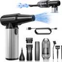 Compressed Air Duster, 2-in-1 Duster Blower & Vacuum with 320000RPM Super Power, Electric Air Duster Rechargeable, 3-Gear Adjustable Air Blower for Keyboard, Computer, Car, Home, and Outdoor Cleaning