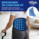 Hilph 2 Hours Long Lasting Ice Pack for Back - Extra Large Ice Pack Wrap with Ice Grid Design for Lower Back, Reusable Cold Compress for Waist, Lower Lumbar, Sciatica, Tailbone, 15.2'' x 9.3''