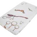 Warner Brothers Harry Potter Magical Moments White and Gold Photo Op Fitted Crib Sheet, Size 28x52"
