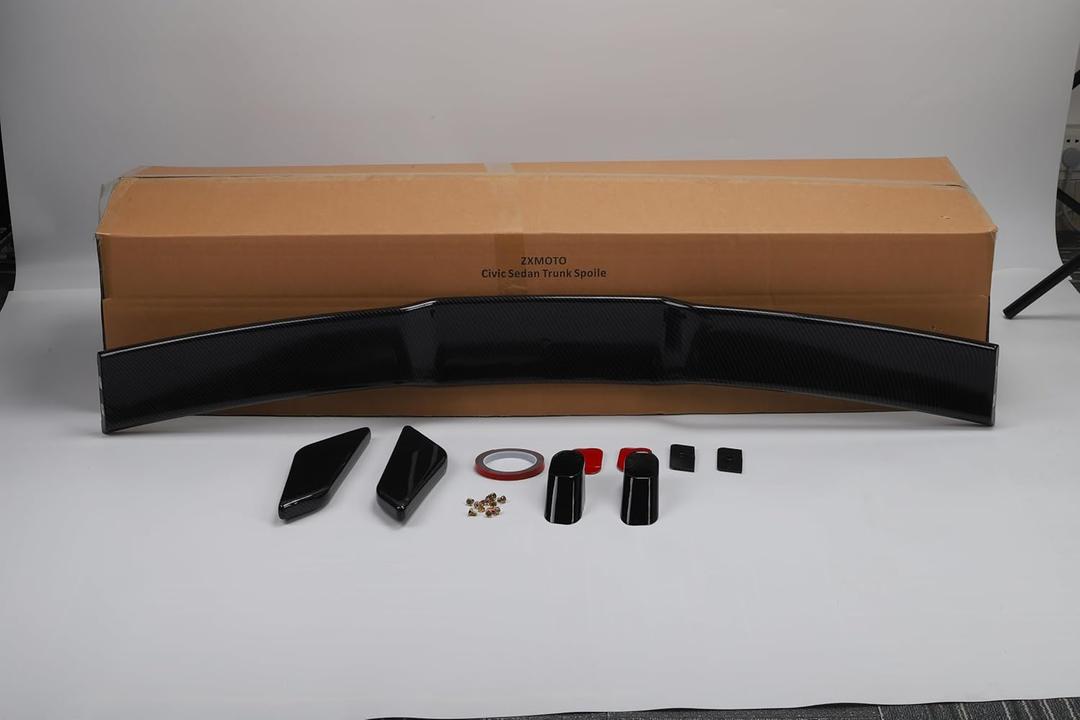 Trunk Spoiler, HPD V2 Style, Gloss Black, Compatible with Civic Sedan 2022-2025 Models