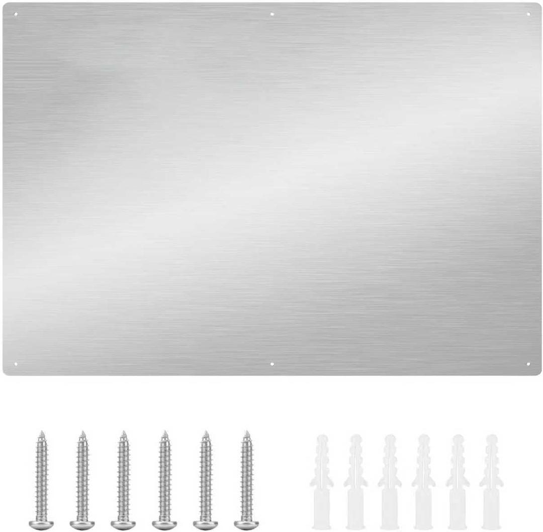 30" x 16" Thicken Heavy Range Hoods Stainless Steel Backsplash,Panel Splatter Guard for Stovetop,6 Pre Drilled Holes for Easy Installation,Keep the Walls Clean, Bright and Beautiful (30" x 16")