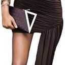 Kwunbwa Women's Sleeveless Ruched Maxi Dress Sexy Irregular Bodycon Casual Elegant Club Party Cocktail Long Dresses,L, Brown