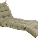 QILLOWAY Indoor/Outdoor Chaise Lounge Cushion,Spring/Summer Seasonal Replacement Cushions. (Beige)