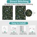 4 x Removable Peel and Stick Wallpaper Boho 17.5 x 118 in Floral for Bedroom Bathroom Easy Peel Off Stick on Wallpaper Contact Paper Renter Friendly Wall Paper (Dark)