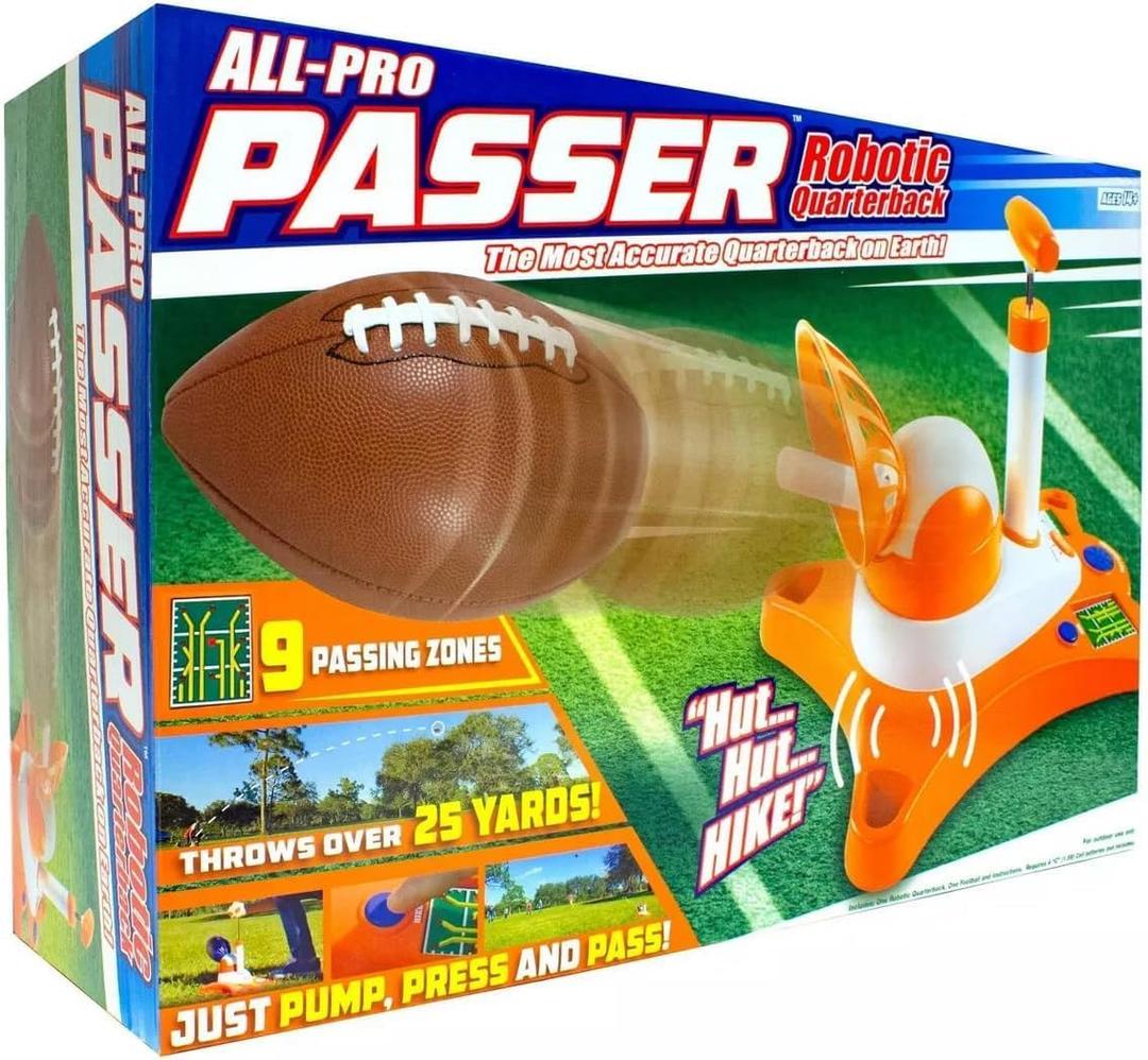 Generic All Pro Passer Robotic Quarterback Automatic Launcher Football Passer, Orange
