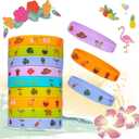 60pcs Hawaiian Luau Party Bracelets Party Favors Aloha Tropical Birthday Summer Beach Pool Party Decoration Supplies Silicone Wristbands Goodie Bags Stuffers Fillers