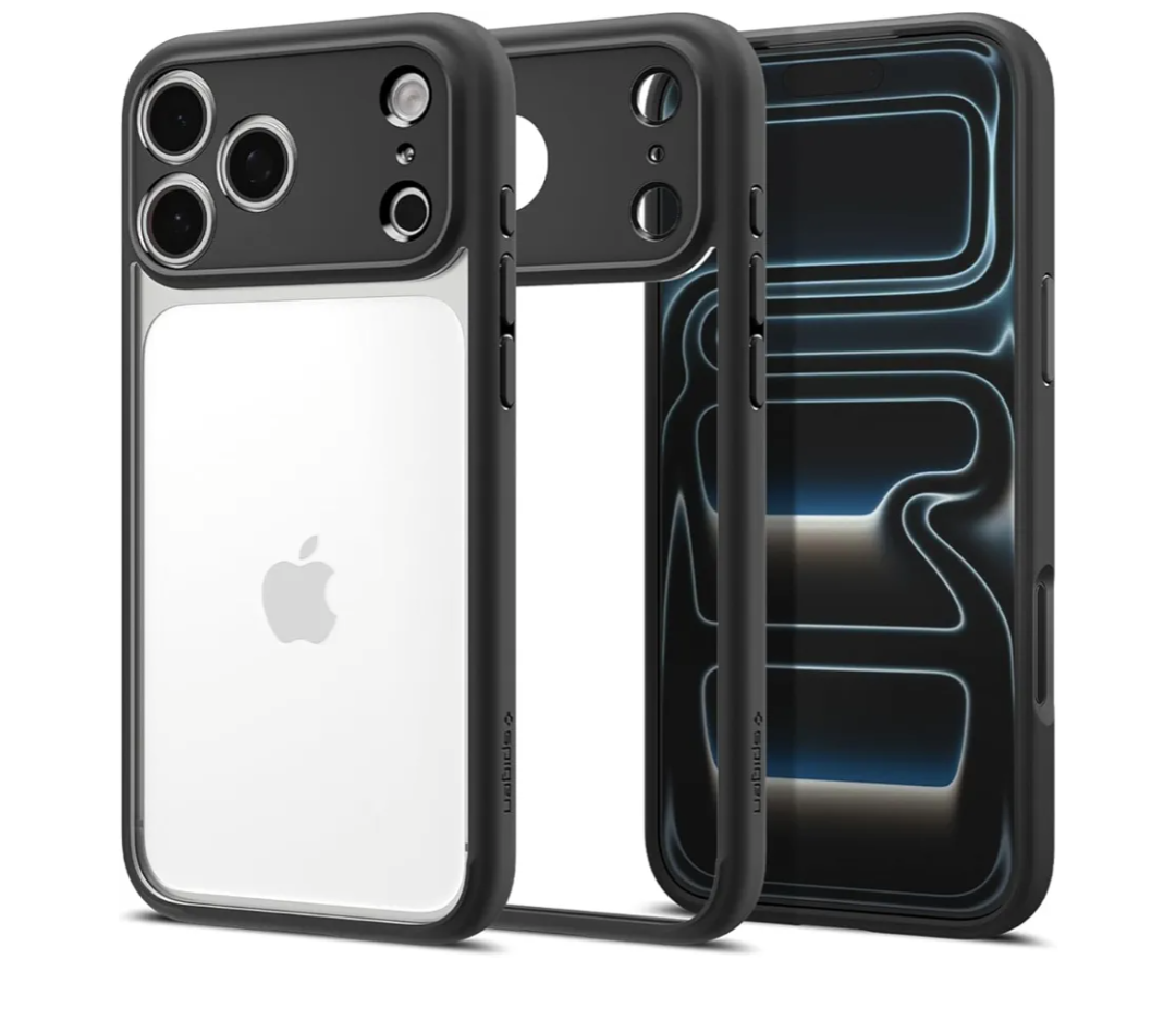 Spigen for iPhone 17 Pro Case, Ultra Hybrid [TPU Covered Camera Control] [Anti-Yellowing] [No Magnet Ring] - Matte Black